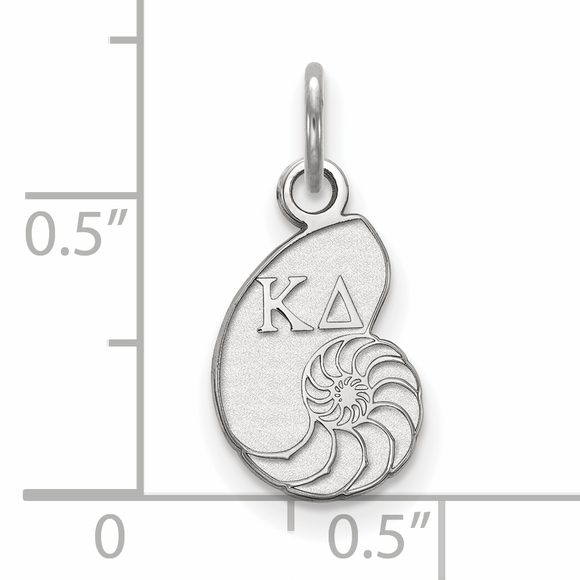 Sterling Rhodium-plated Kappa Delta Sorority Symbol Extra Small Pendant - Picture 2 of 2
